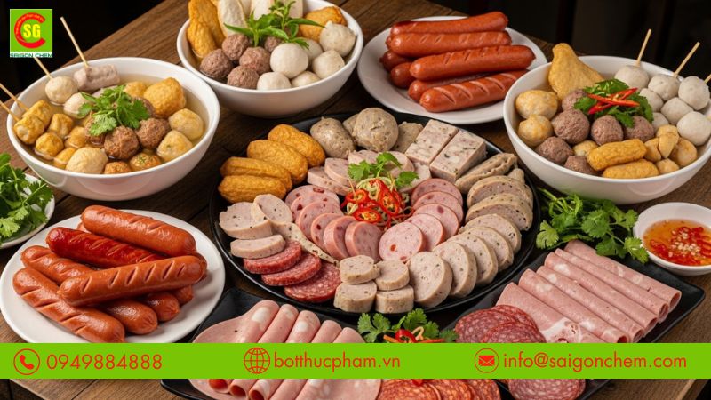 Ứng dụng phụ gia tạo giòn dai trong nhiều ngành thực phẩm