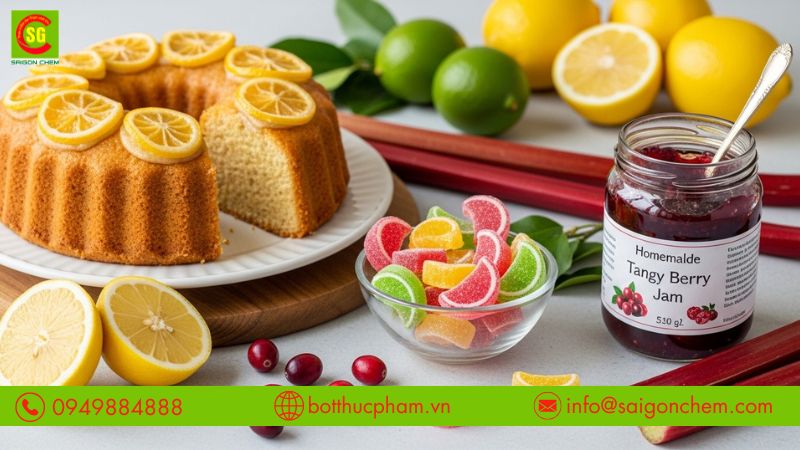 Chất tạo vị chua giúp cân bằng hương vị thực phẩm