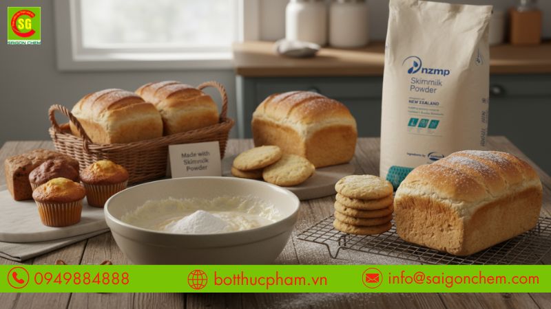 Công dụng của sữa béo tách kem NZMP làm bánh nướng