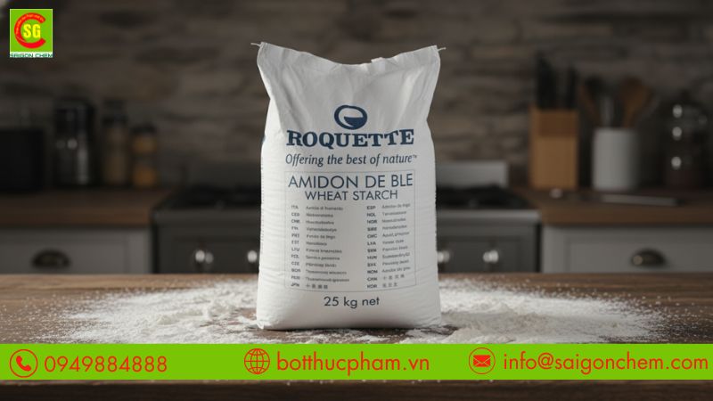 Nguy&ecirc;n liệu c&oacute; dạng bột mịn m&agrave;u trắng, kh&ocirc;ng m&ugrave;i