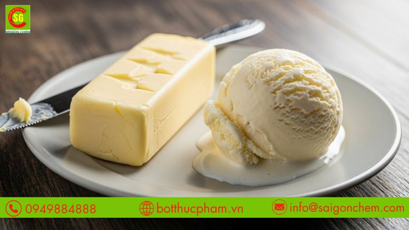 Kiểm tra nhiệt độ khi sử dụng bơ động vật dùng trong kem