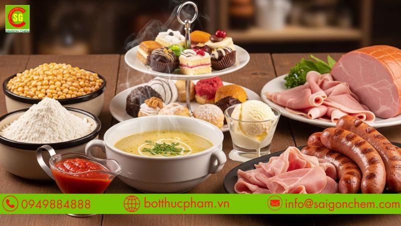 Sản phẩm tạo độ s&aacute;nh v&agrave; độ đặc trong c&aacute;c m&oacute;n ăn 