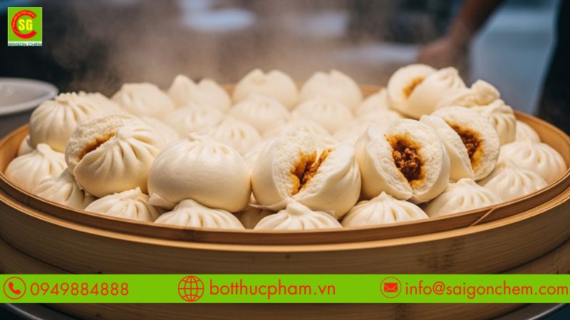 Giúp bánh bao không bị xẹp khi hấp chín
