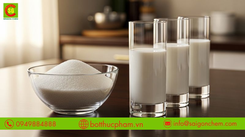 Lactose ph&ugrave; hợp cho c&aacute;c sản phẩm từ sữa