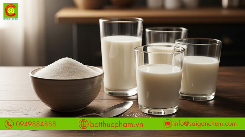 Ứng dụng đường lactose trong sản xuất sữa