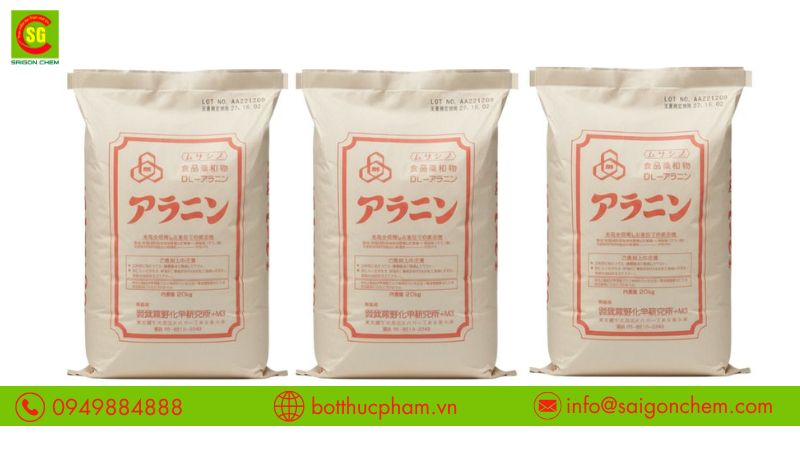 Dl-alanine phụ gia thực phẩm h&ograve;a tan tốt trong nước, ổn định