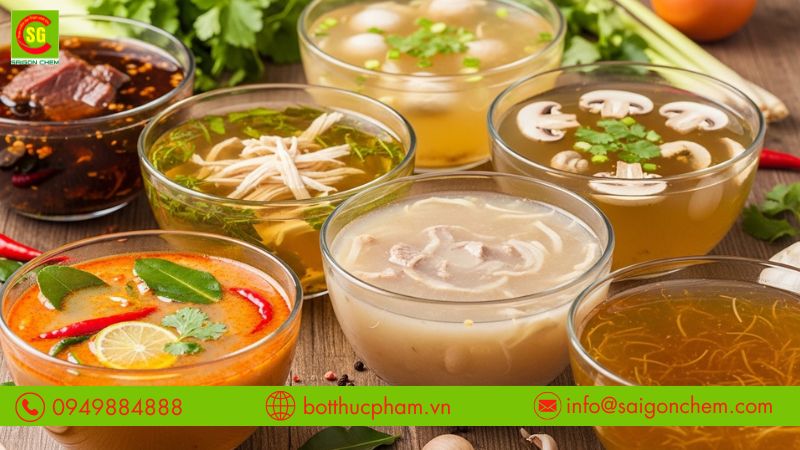 Bột ngọt Ashitide trong nước dùng tăng cường hương umami mạnh mẽ