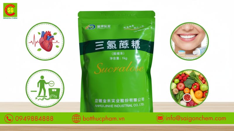 D&ugrave;ng đường sucralose c&oacute; tốt kh&ocirc;ng hay g&acirc;y tăng c&acirc;n?